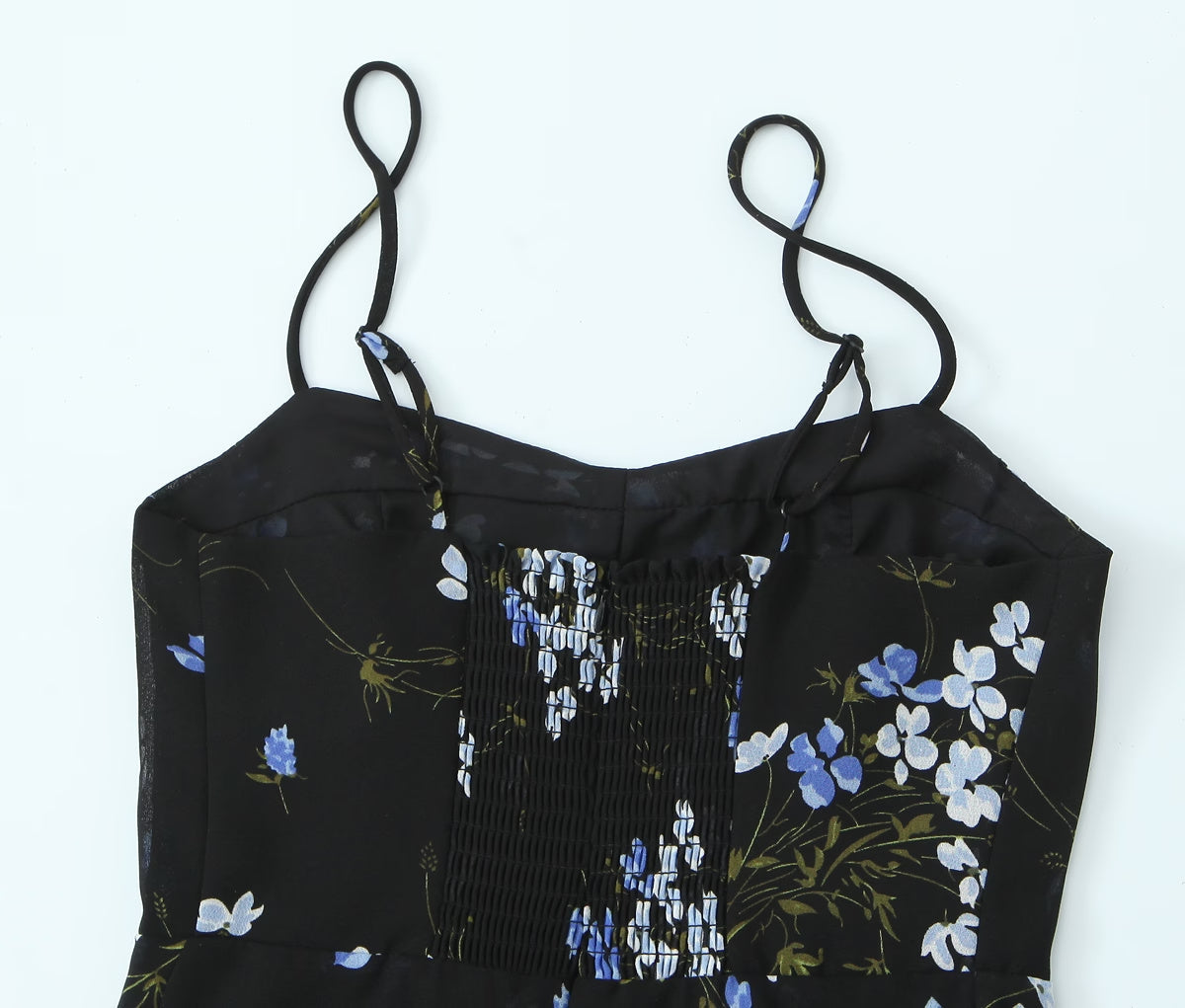 Vestido de primavera para mujer, ajustado, corto, con volantes y tirantes finos, estampado floral
