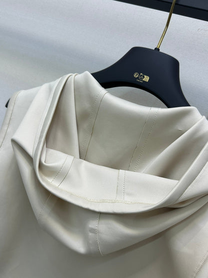 LV25 Opaque White Zip-Up Bodysuit 277732