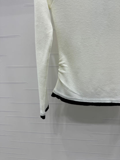 CHANEL RIBBON KNIT LONG SLEEVE SWEATER STYLE 288