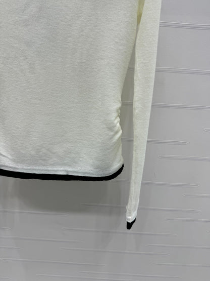CHANEL RIBBON KNIT LONG SLEEVE SWEATER STYLE 288