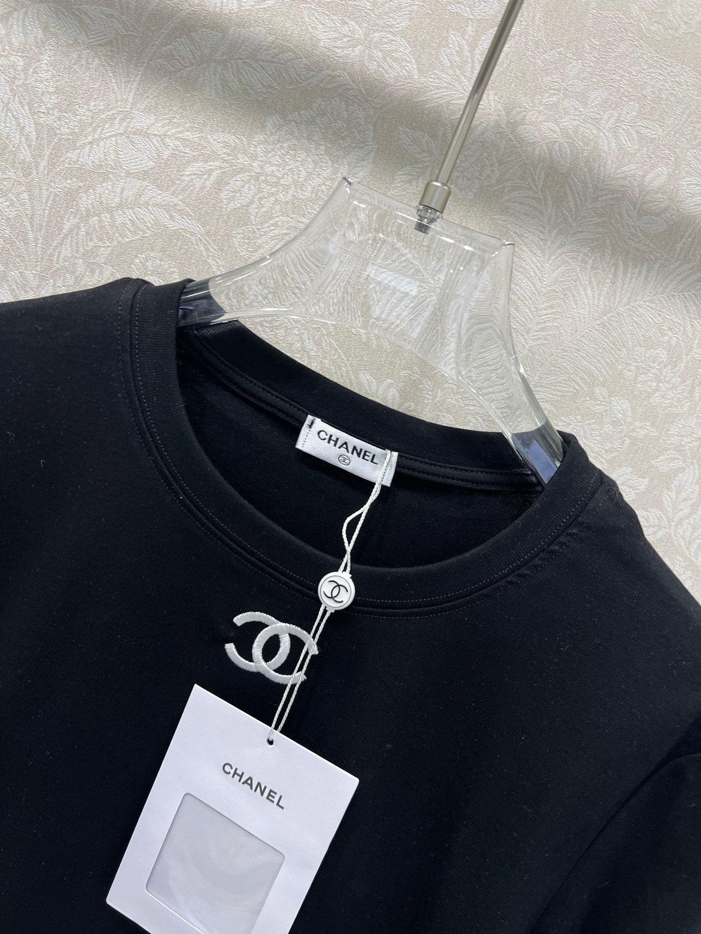 CC 25 Long-Sleeved Base Top Black Cotton