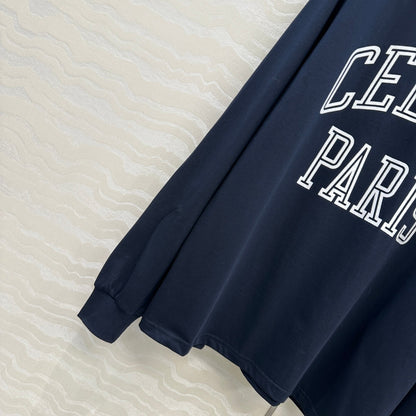CE Rotating Arch Long-Sleeved T-shirt Blue Cotton