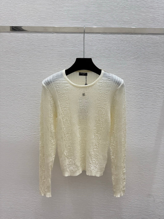 CC 25 Crew Neck Knit Long Sleeve Sweater Wool