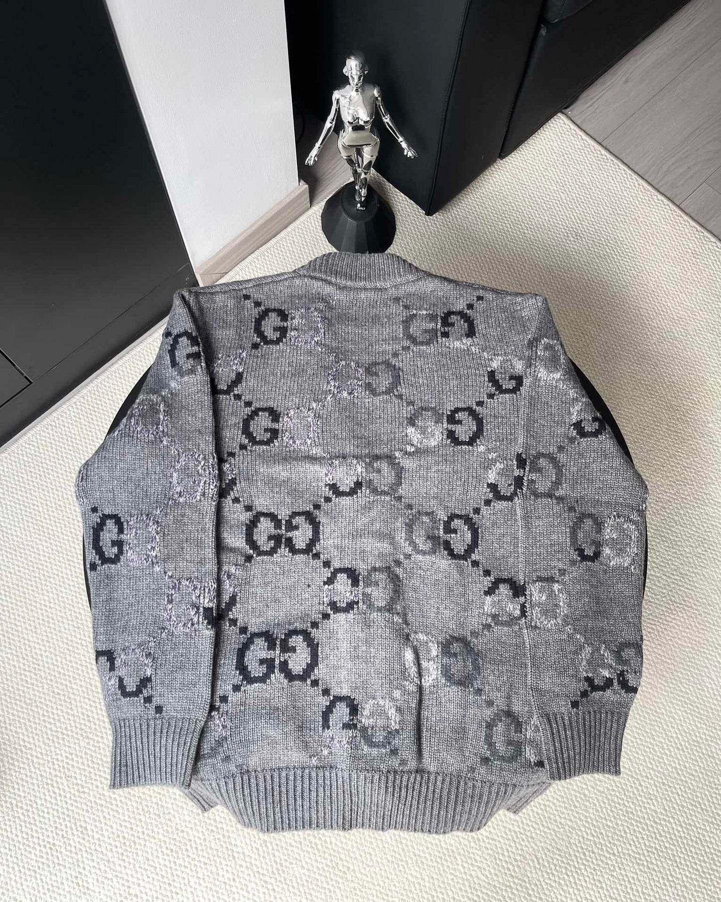 Gucci 25FW Double G Gradient All-Over Print Knit Cardigan 109548