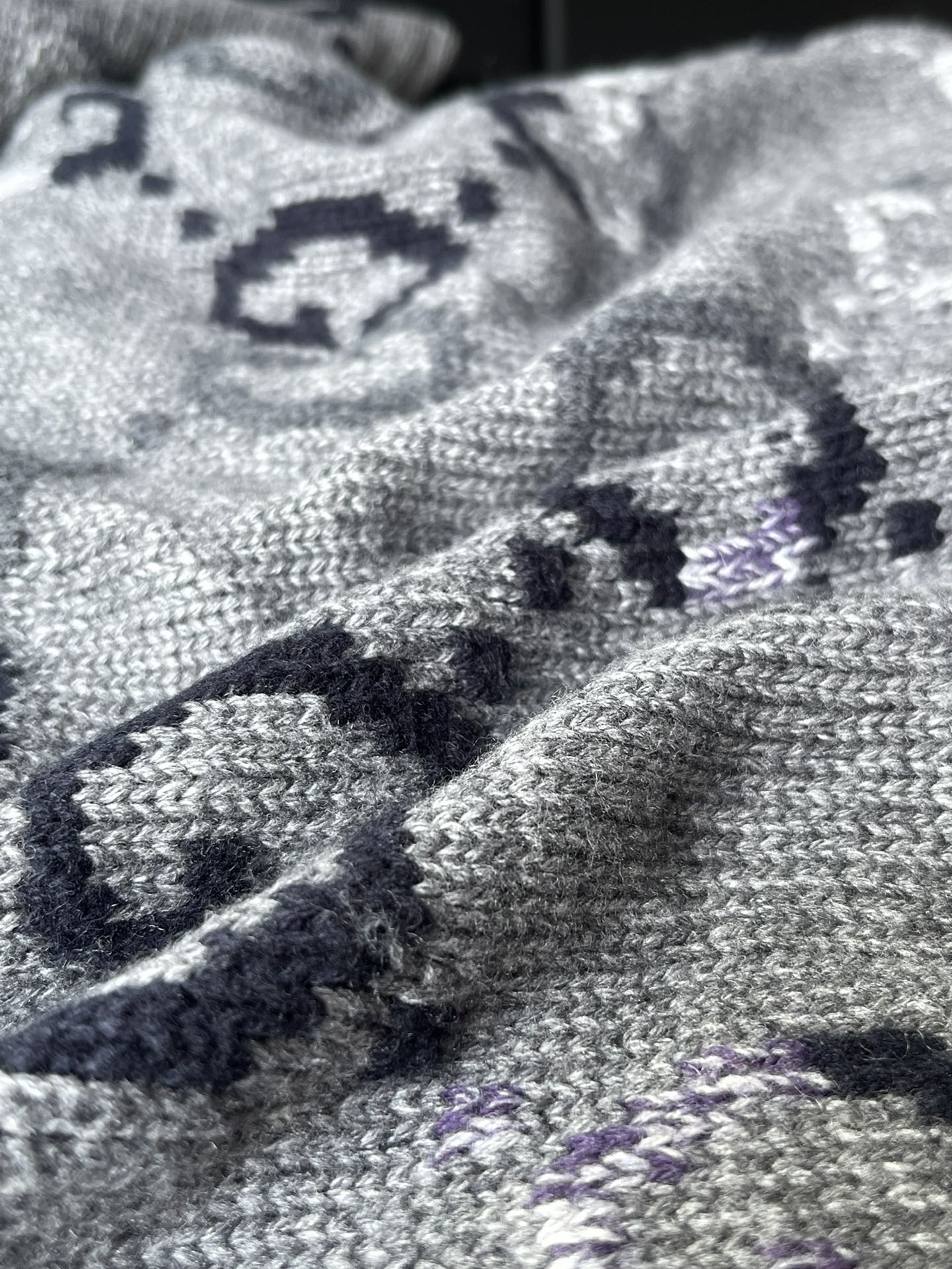 Gucci 25FW Double G Gradient All-Over Print Knit Cardigan 109548