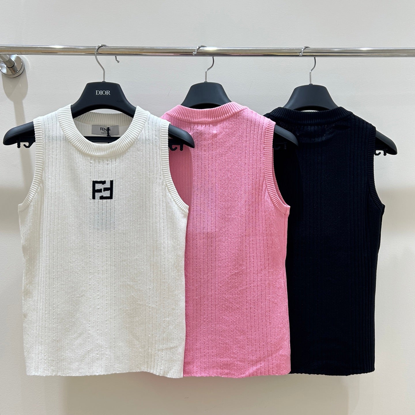 Fendi 25 Pit Stripe Knit Vest Viscose