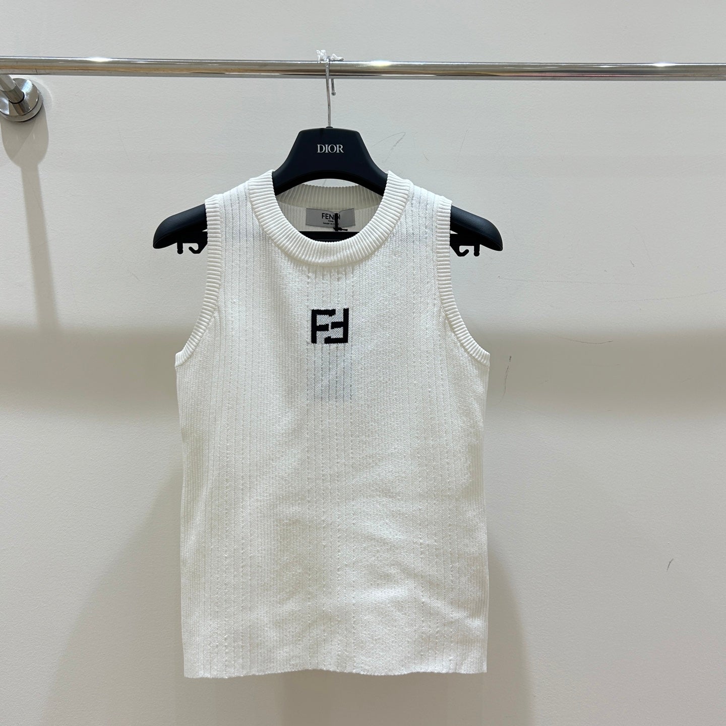 Fendi 25 Pit Stripe Knit Vest Viscose