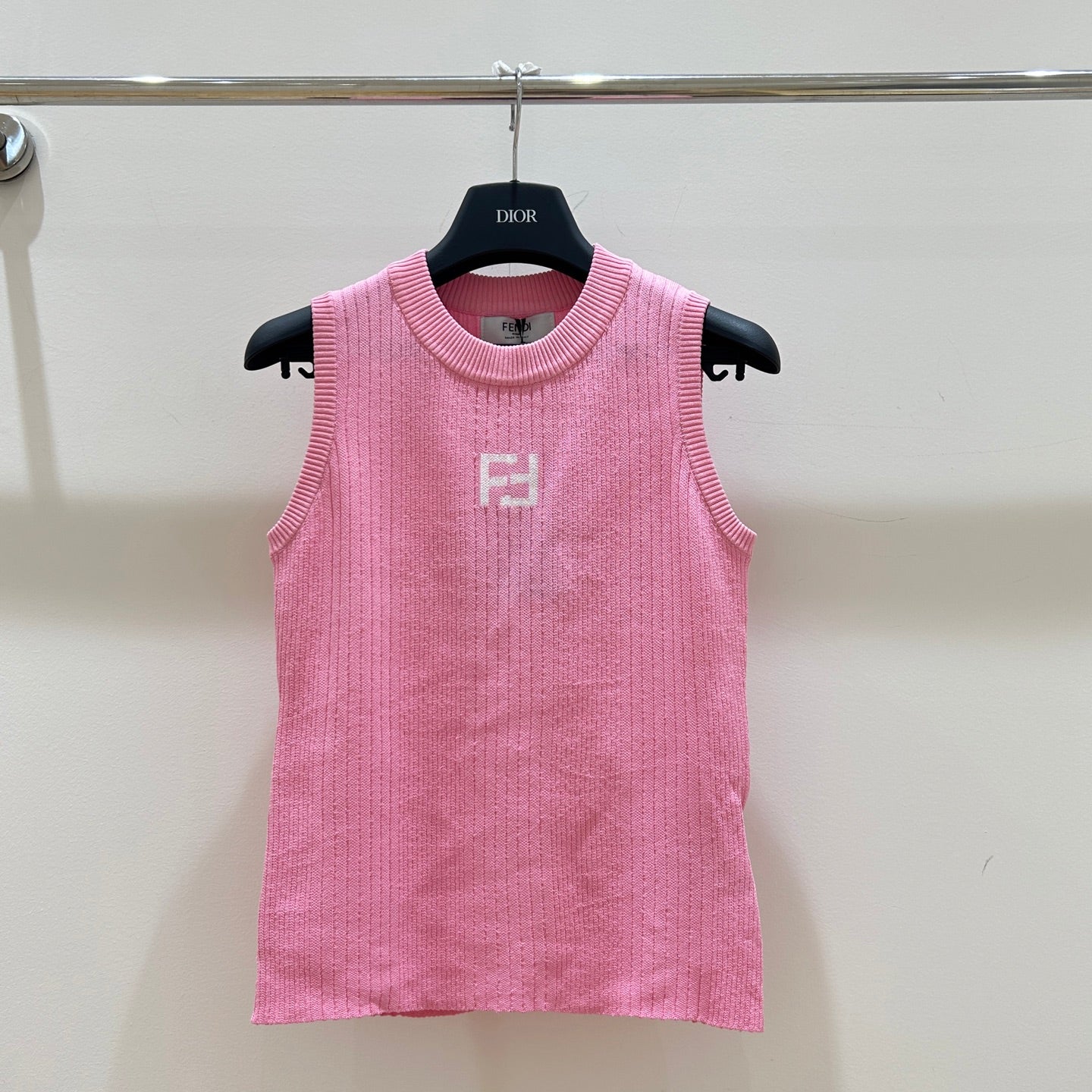 Fendi 25 Pit Stripe Knit Vest Viscose