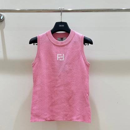 Fendi 25 Pit Stripe Knit Vest Viscose