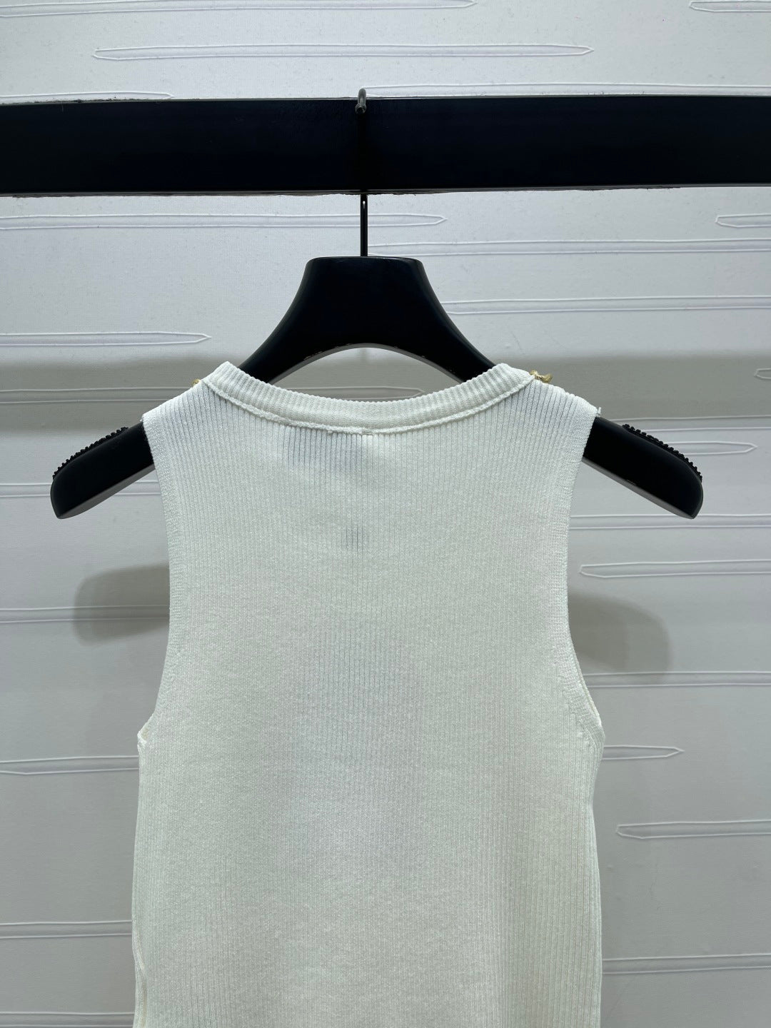 CHANEL 26 CHAIN KNIT VEST BLACK WOOL 335389