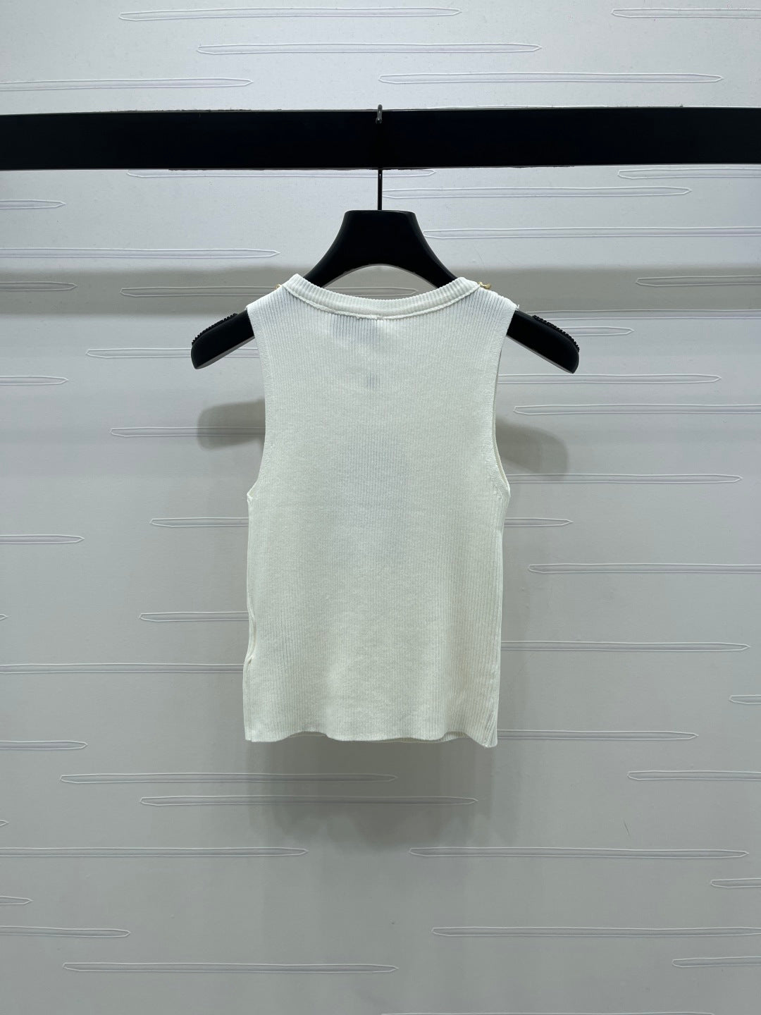 CHANEL 26 CHAIN KNIT VEST BLACK WOOL 335389