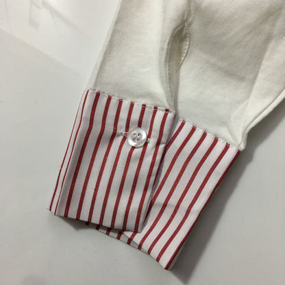 Chanel  Striped Color Block Pocket Crew Neck Long Sleeve T-Shirt