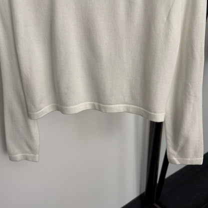 Chanel Long-Sleeved Knit T-Shirt with Embroidered Chanel Logo