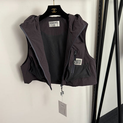 Chanel Sleeveless Hooded Workwear Vest