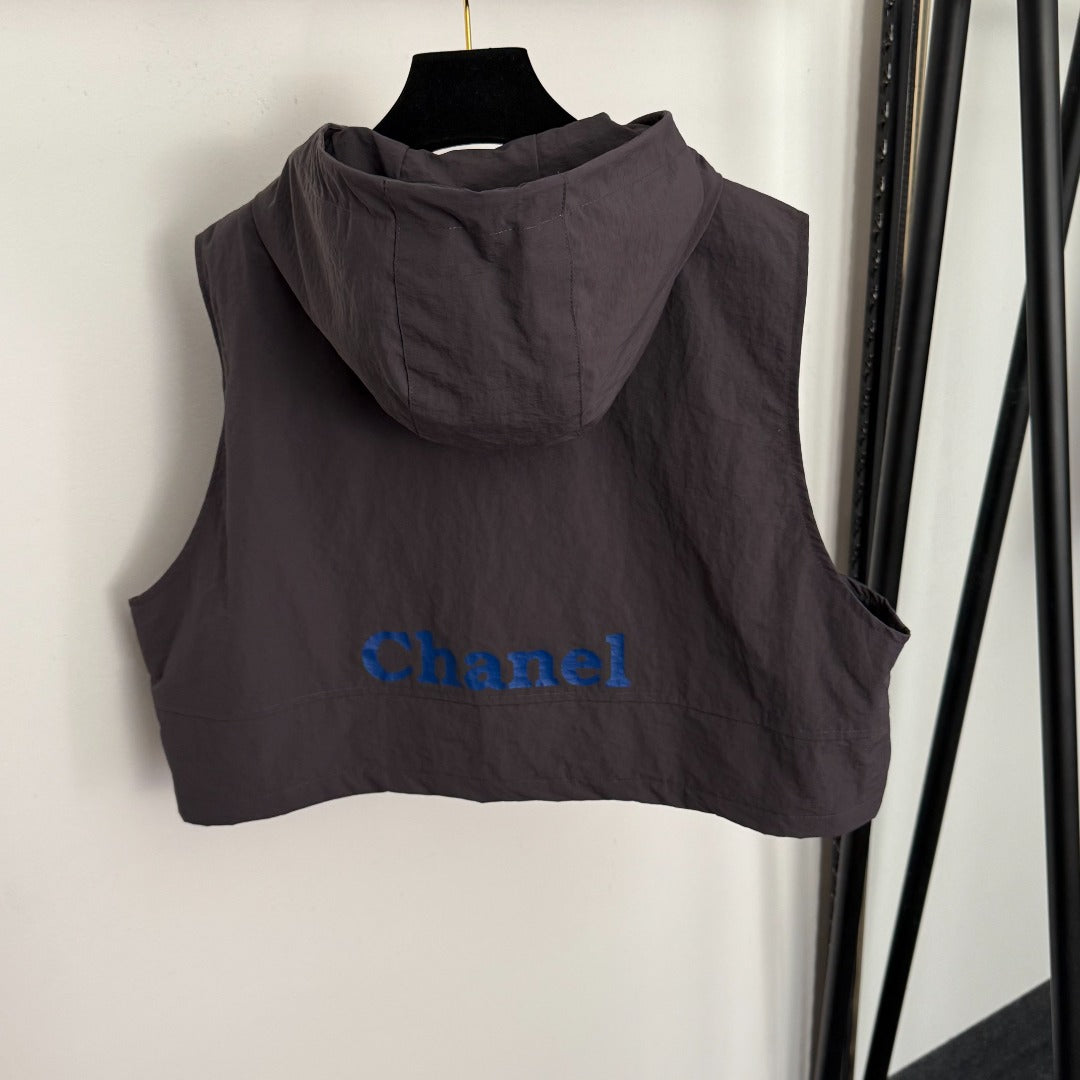 Chanel Sleeveless Hooded Workwear Vest