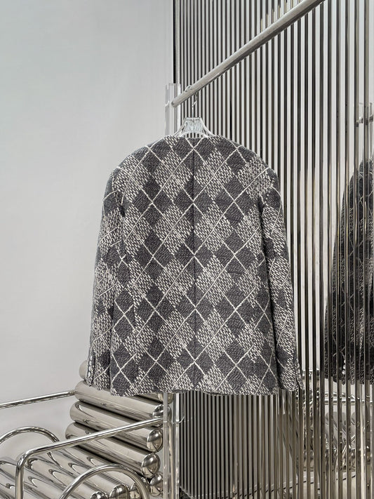 LV 26 Wool Tweed Knit Coat