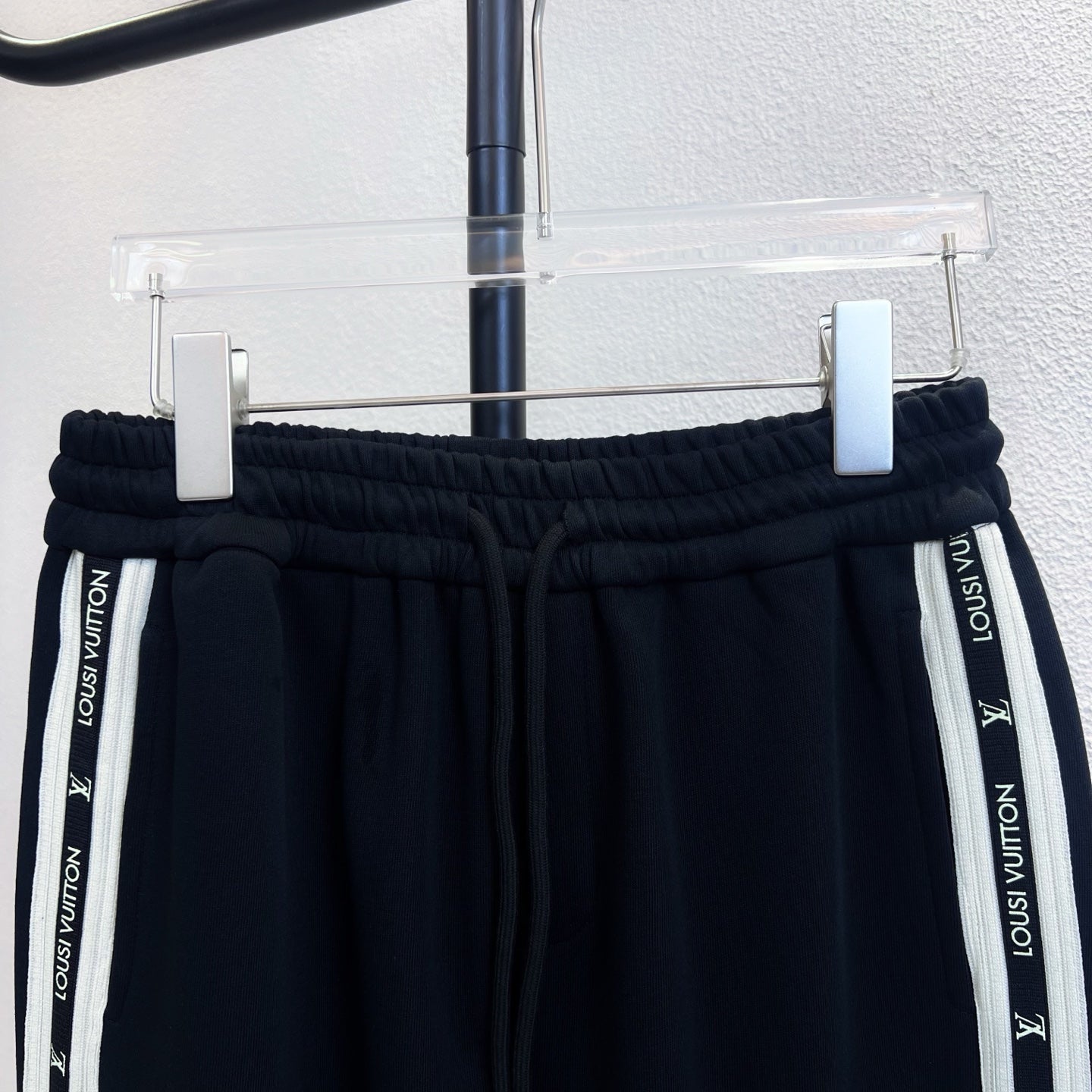 LV Straight Leg Pants with Small Logo Embroidery and Side Webbing 493365