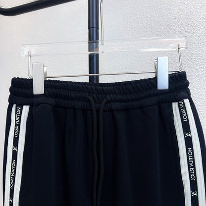 LV Straight Leg Pants with Small Logo Embroidery and Side Webbing 493365