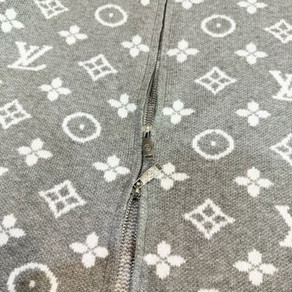 LV All-over Monogram Stand Collar Wool Knit Sweater 493348