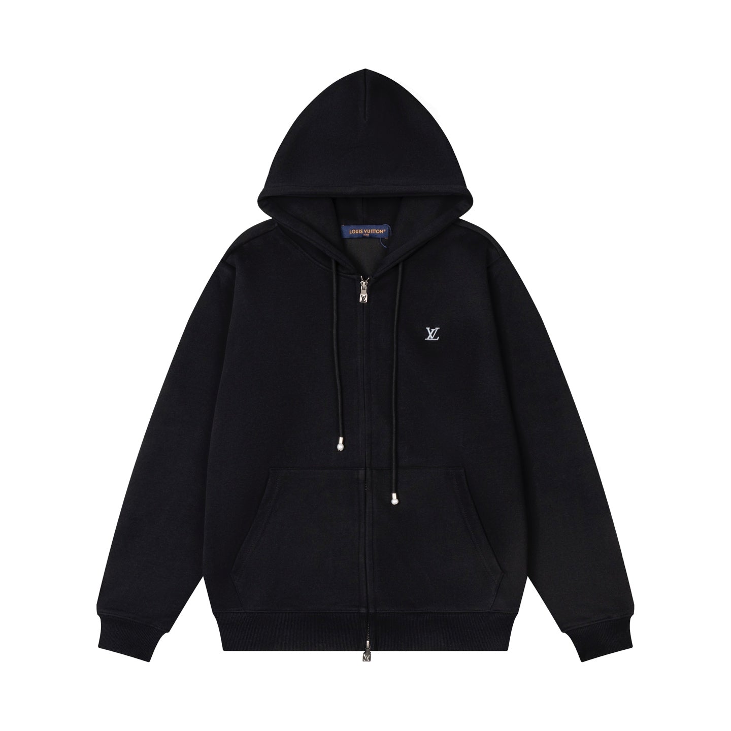 LV Alloy Logo Hooded Zip-Up Jacket 493326