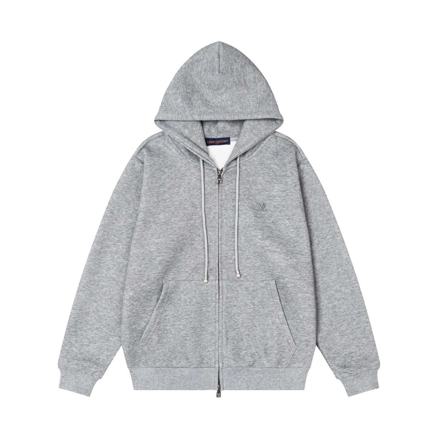 LV Alloy Logo Hooded Zip-Up Jacket 493325