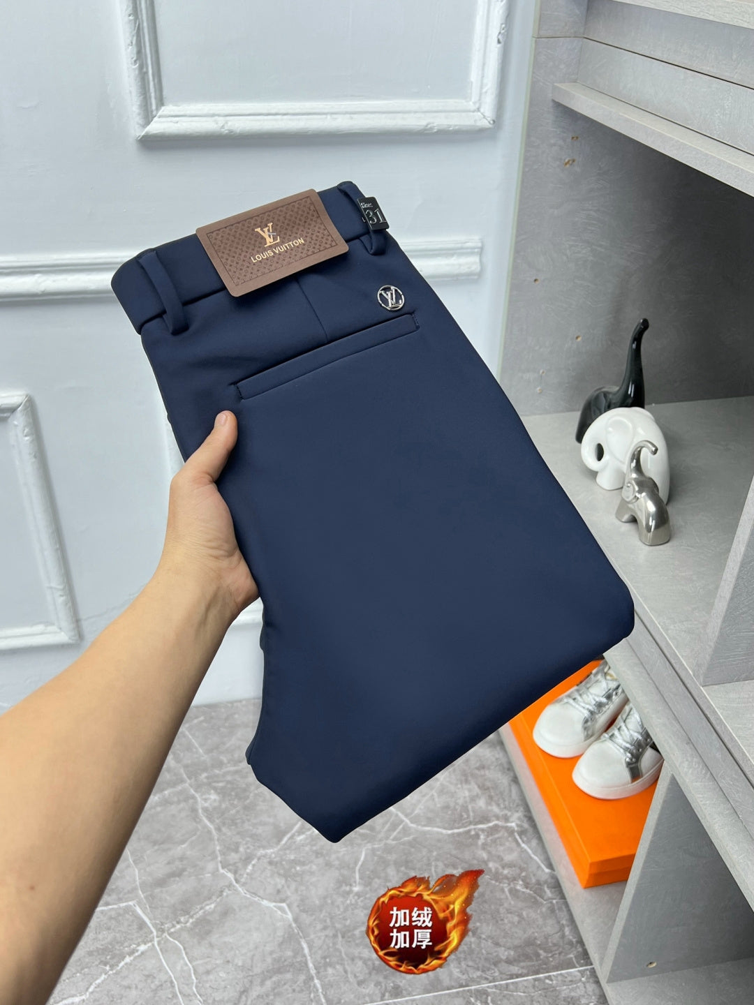 LV Fleece-Lined Thickened Pants 492712