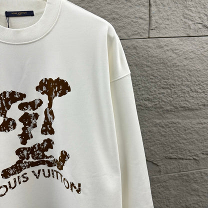 LV Long-Sleeve Crew Neck Sweatshirt 492237