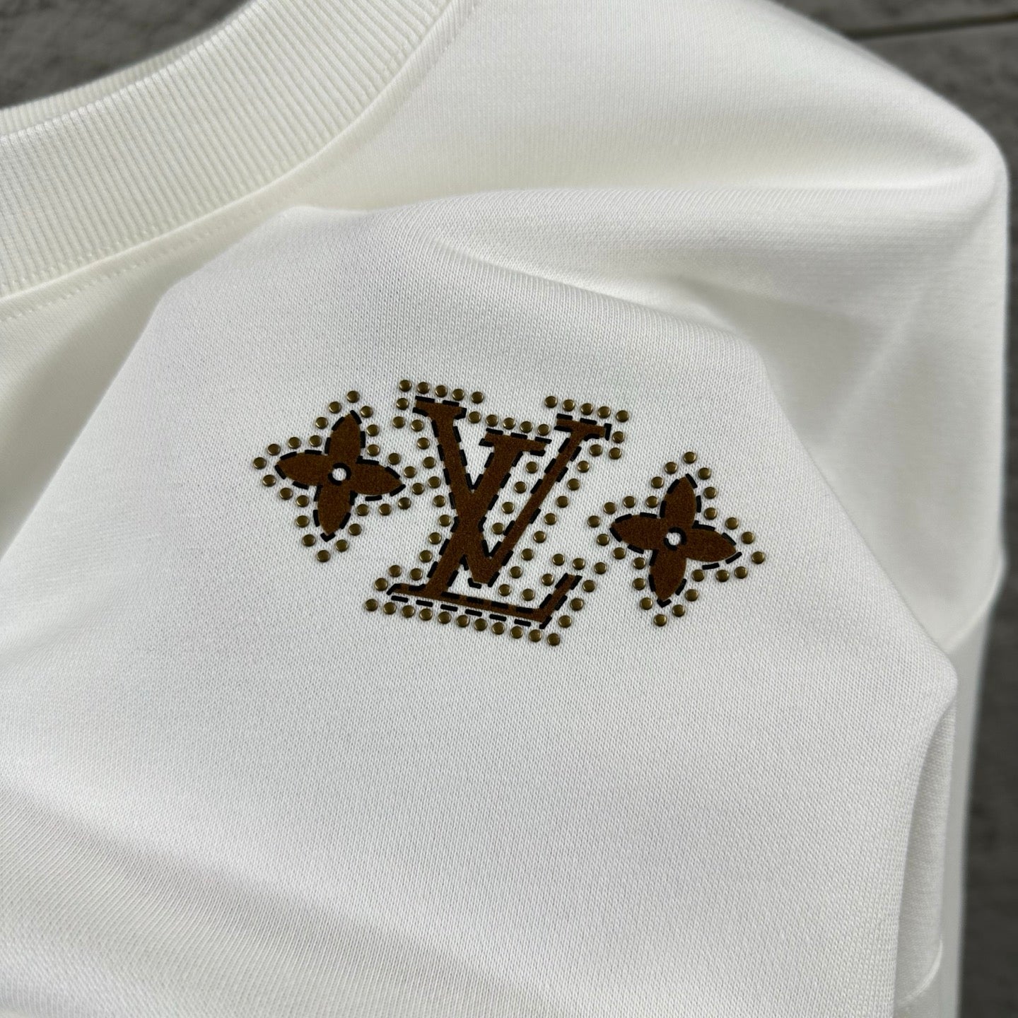 LV Long-Sleeve Crew Neck Sweatshirt 492231