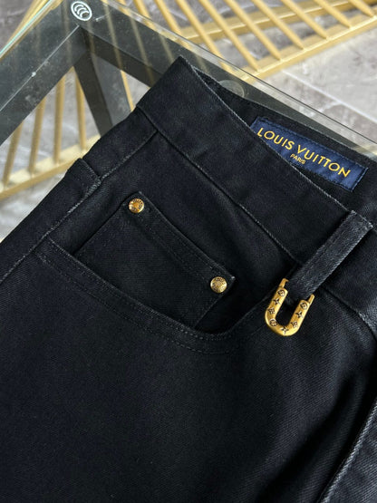 LV Fleece-lined and Thickened Jeans 492708