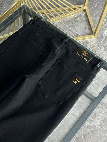 LV Fleece-lined and Thickened Jeans 492701