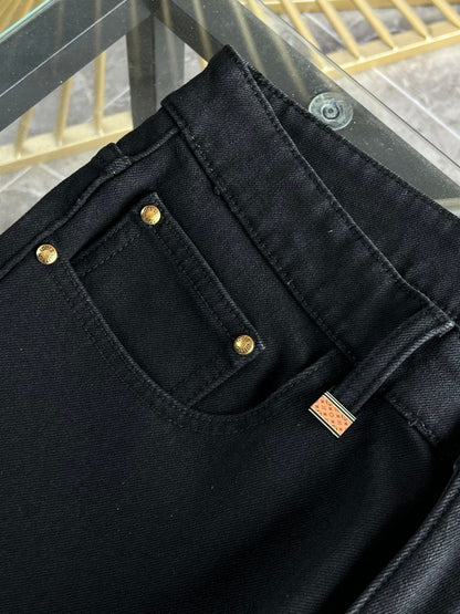 LV Fleece-lined and Thickened Jeans 492701