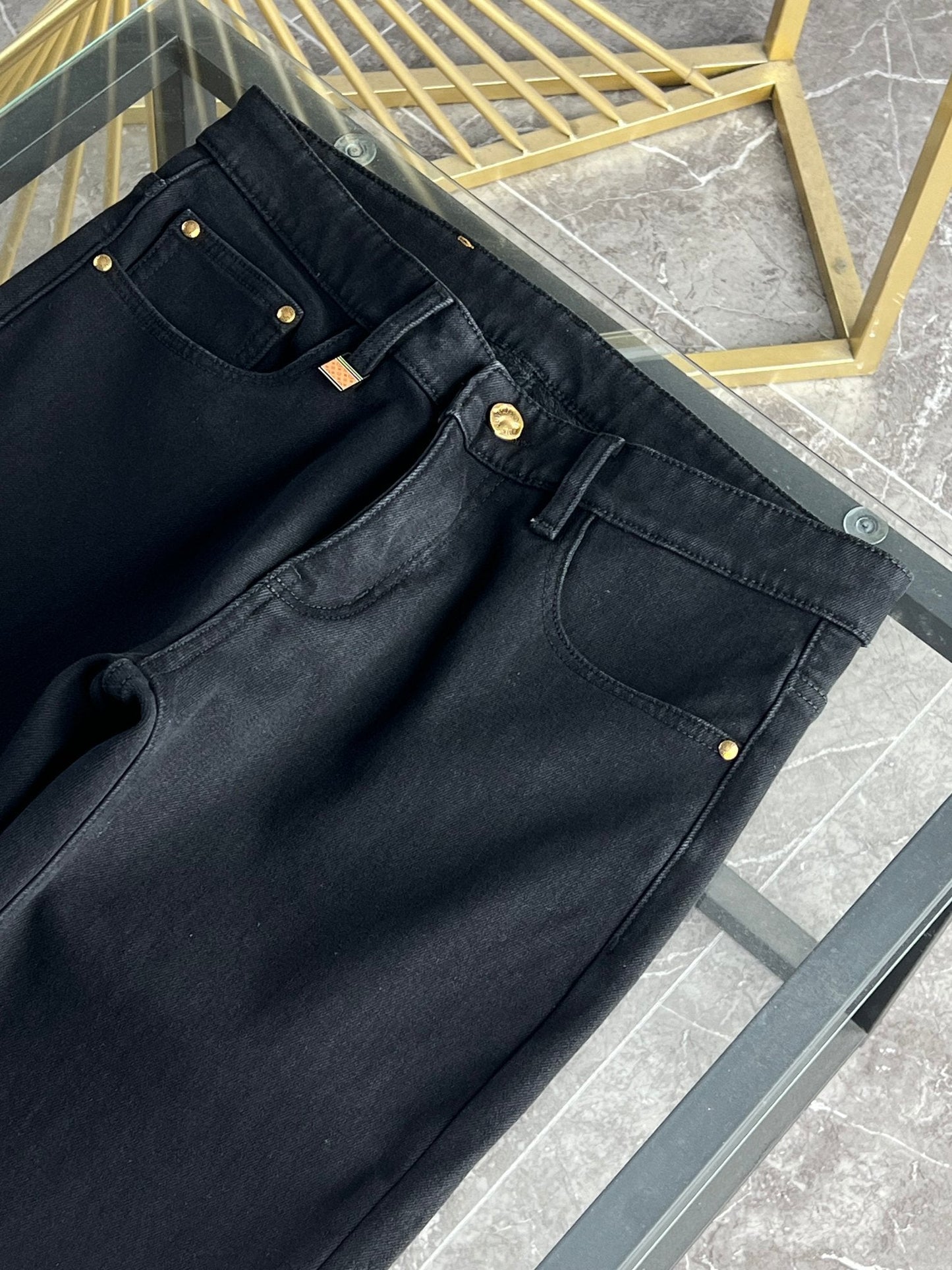 LV Fleece-lined and Thickened Jeans 492691