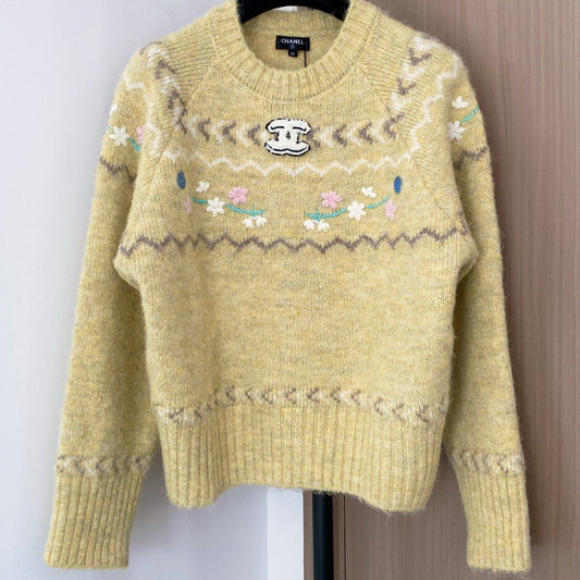CHANEL LONG-SLEEVE SHIRT LIGHT YELLOW 88240