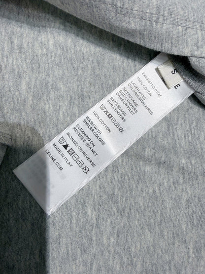 Celine 26SS Letter Print Short-Sleeve T-Shirt Light Gray in Cotton 940029