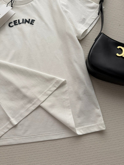 Chanel 26SS Short-Sleeve T-Shirt with Logo White in Cotton 892730