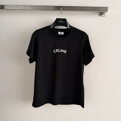 Chanel 26SS Short-Sleeve T-Shirt with Logo Black in Cotton 892729