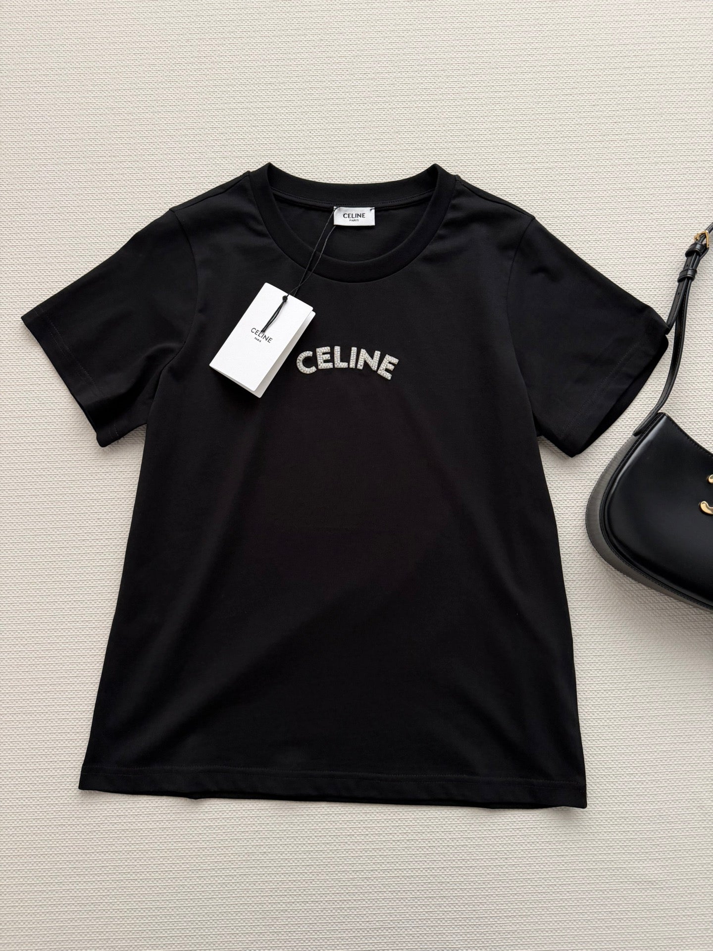 Chanel 26SS Short-Sleeve T-Shirt with Logo Black in Cotton 892729
