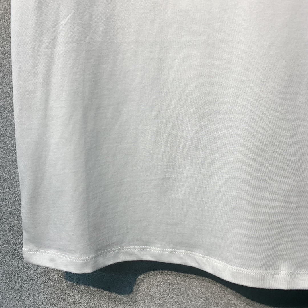 Celine 26SS  White Short-Sleeve T-Shirt in Cotton 101585