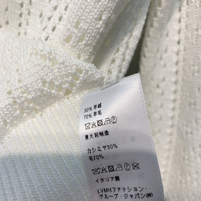Celine 26SS Openwork Knit Cardigan White in Cotton 978030