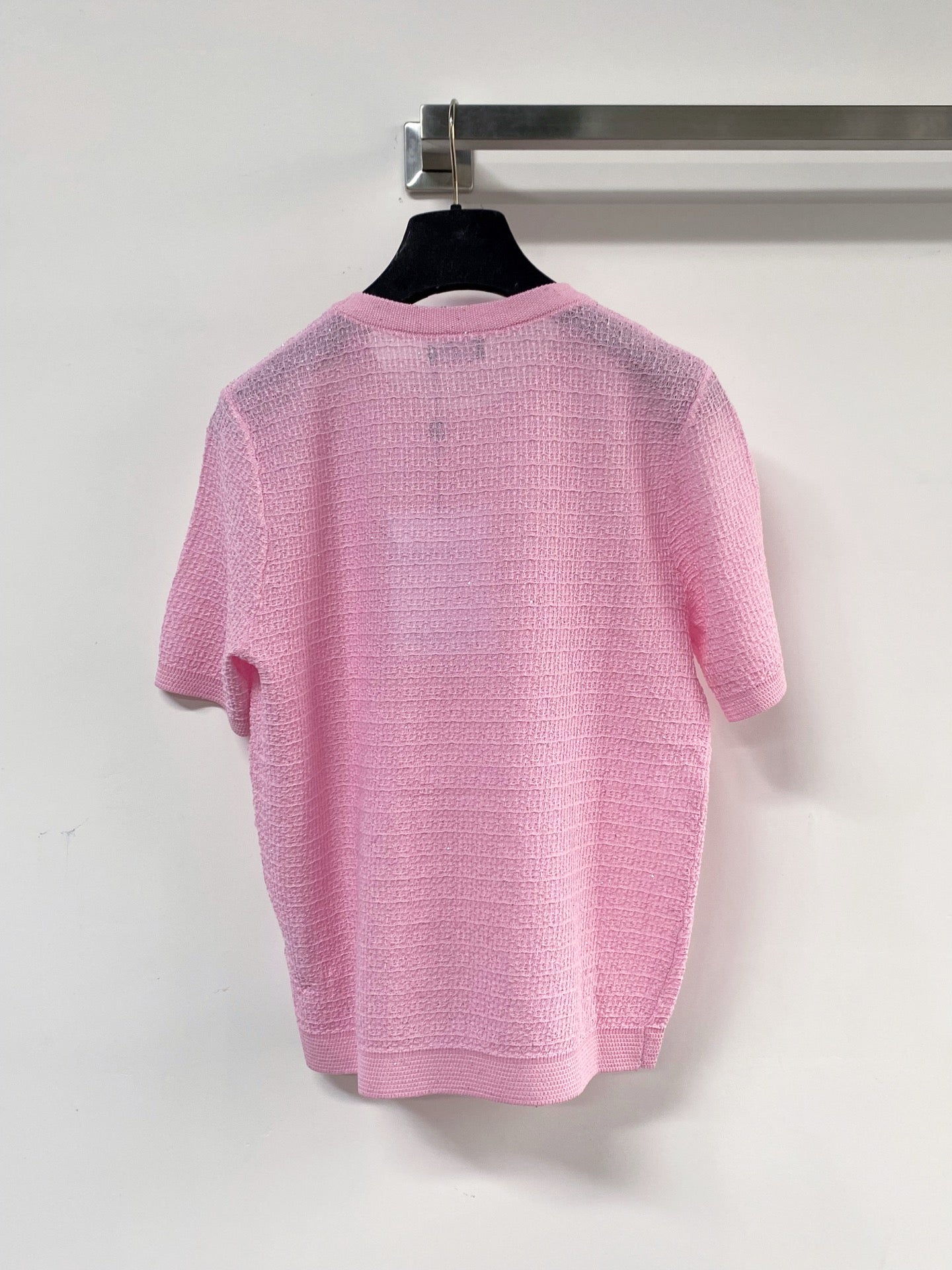 Chanel Short-Sleeve T-Shirt Pink in Tencel 125448
