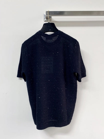 Chanel Short-Sleeve T-Shirt Navy Blue in Tencel 125446