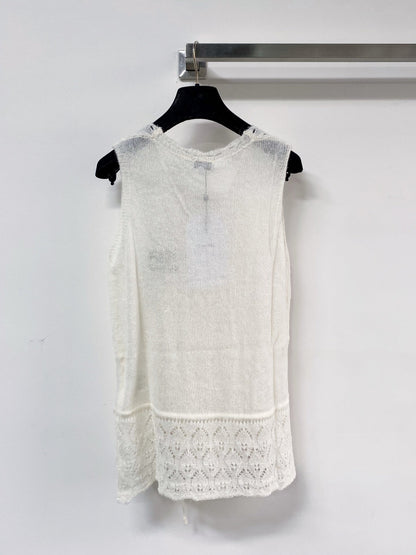 Chanel Vest White in Wool 125440