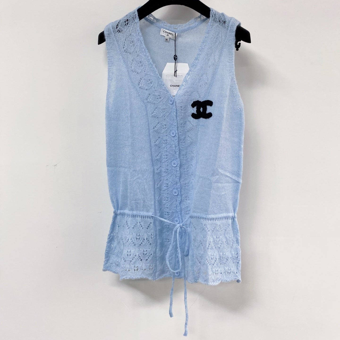 Chanel Vest Blue in Wool 125439