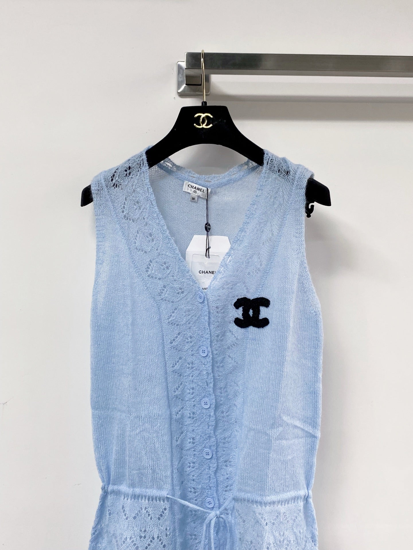 Chanel Vest Blue in Wool 125439