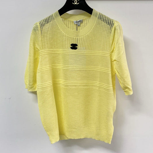 Chanel Short-Sleeve T-Shirt Yellow in Acrylic 125437