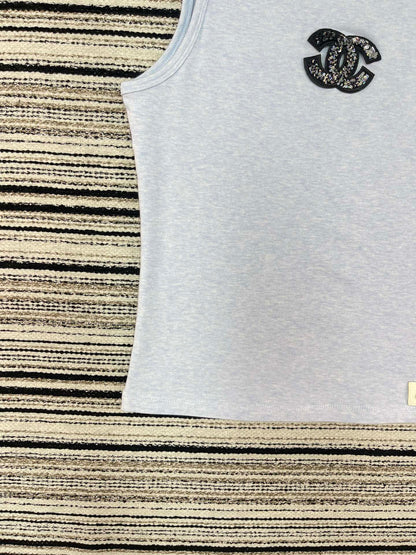 Chanel Vest Gray in Cashmere 133561