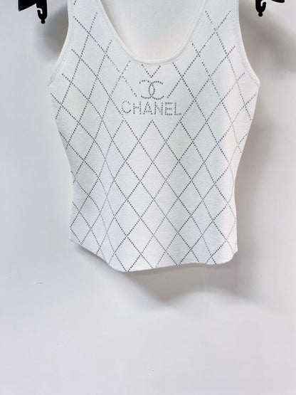 Chanel Tank Top White in Cashmere 125424