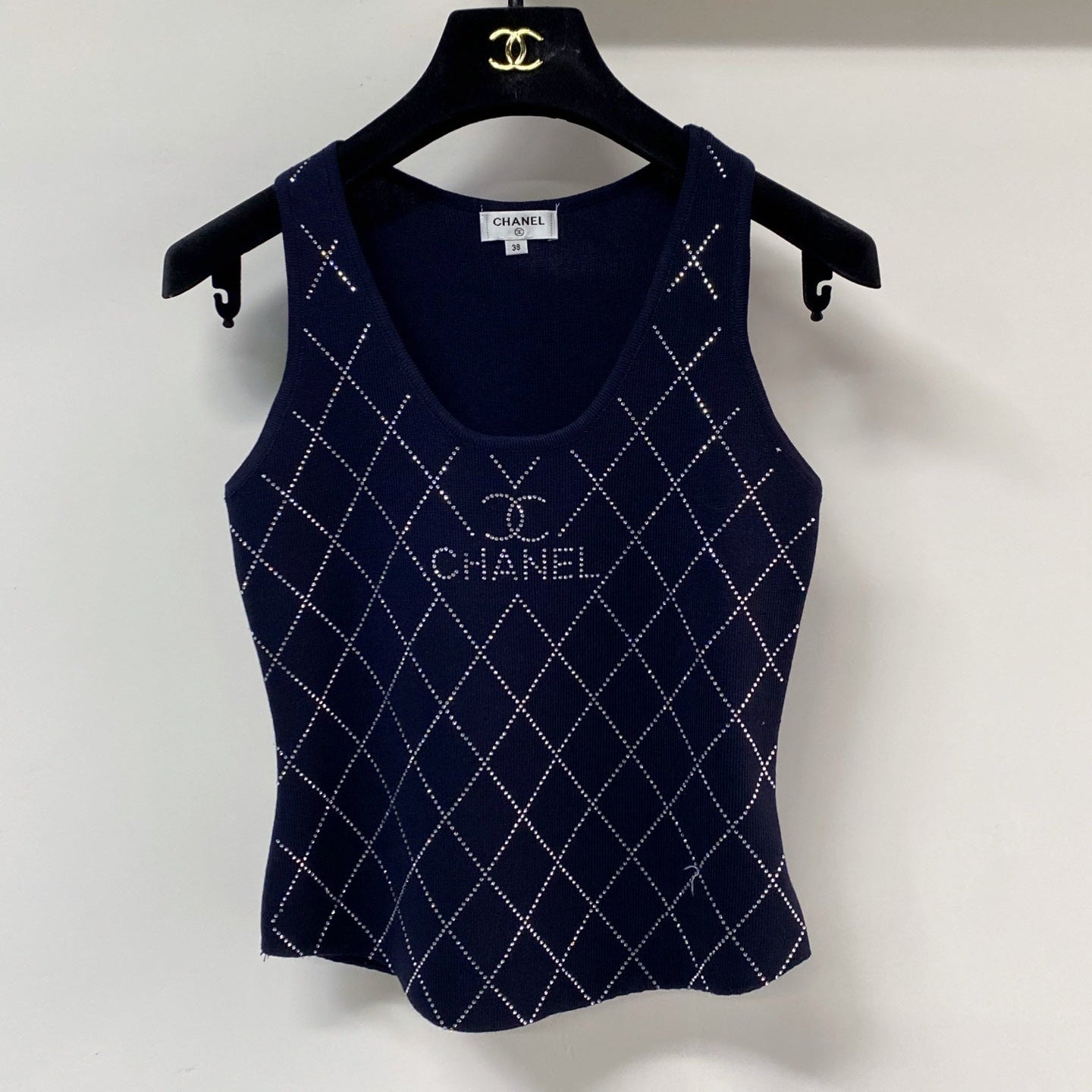 Chanel Tank Top Navy Blue in Cashmere 125423