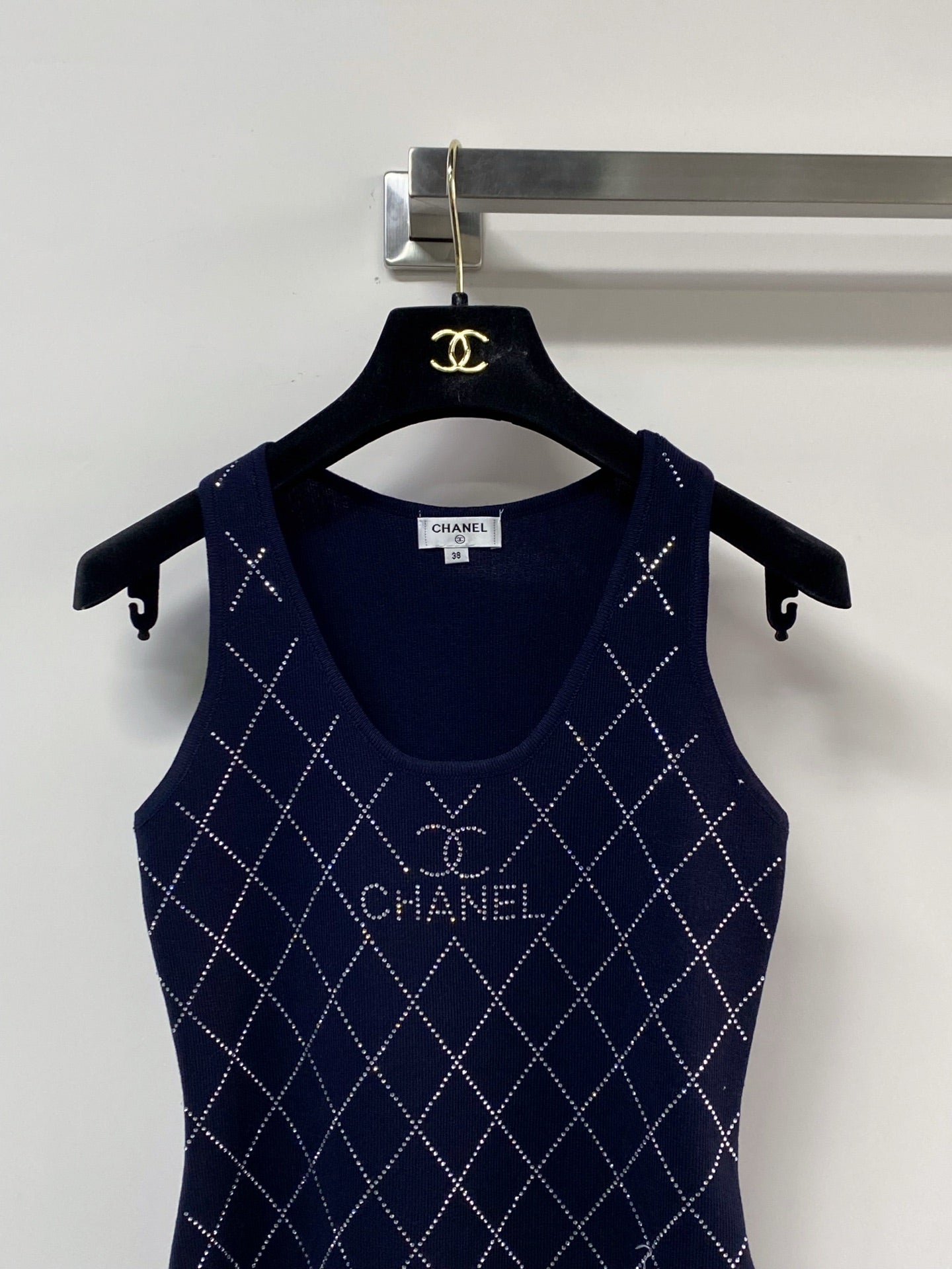 Chanel Tank Top Navy Blue in Cashmere 125423