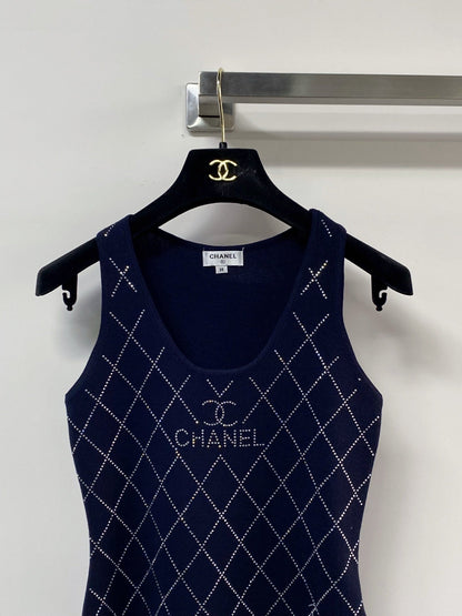 Chanel Tank Top Navy Blue in Cashmere 125423